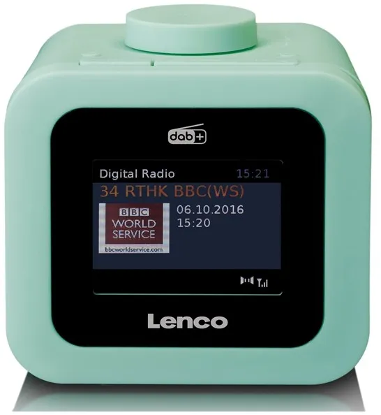 Lenco CR-620GN - DAB+/FM Clock Radio with colour display - Green - DAB/DAB+/FM - Grøn